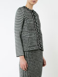 gingham plaid tweed jacket
