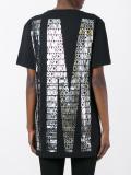 metallic logo print T-shirt