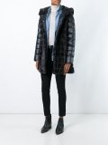 mink fur hooded puffer coat   