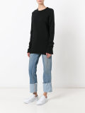 elongated sleeves T-shirt