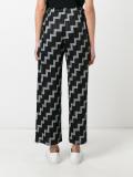 printed pleated cropped trousers 