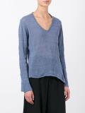 V-neck knitted blouse