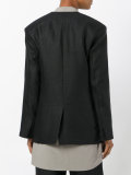 collarless blazer 
