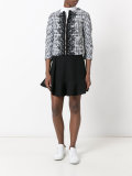 jacquard trim cropped jacket