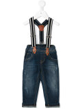 brace detail jeans