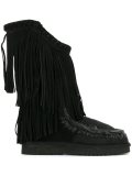 fringed tall boots