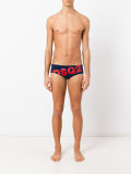 slanted logo swim briefs