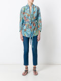 printed wrap blouse 