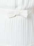 pleaded bows evening dress