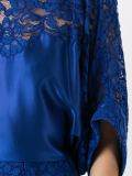 lace panel crop blouse