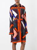 geometric print shirt dress