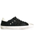 distressed low-cut trainers