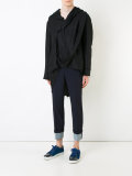 draped hooded jumper