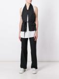 frayed flared trousers