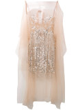 sequin embellished sheer blouse 