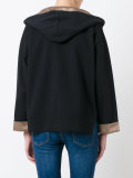 zipped hooded jacket