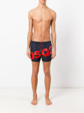slanted logo swim shorts