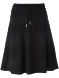 embroidered trim drawstring skirt