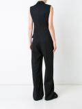 frayed sleeveless blazer jumpsuit