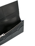 embossed logo elongated wallet
