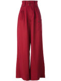 high-waisted palazzo pants