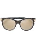 snakeskin effect sunglasses