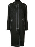 contrast stitch coat
