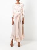ruffle hem maxi skirt