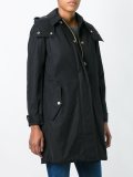 hooded trench coat