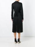 floral pleat wrap dress