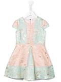 two-tone cloqué dress