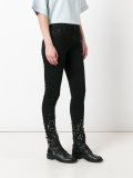 splatter trim skinny jeans  
