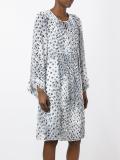 printed pleated dress