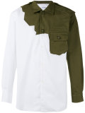 chest pocket assembled shirt