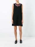 embellished collar shift dress