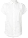 perforated short-sleeve blouse 