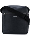 logo embossed messenger bag