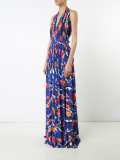 pleated maxi dress