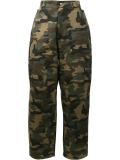 camouflage print trousers