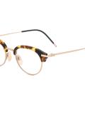 tortoiseshell accent round glasses