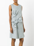 knots trim striped dress