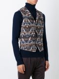 patterned sleeveless waistcoat
