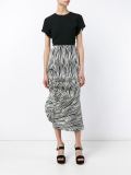 Zebra Print Midi Skirt