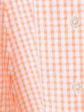 'Checker waist tie button'半身裙