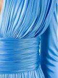deep v-neck side slit gown