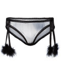 sheer pom-pom briefs