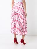 striped lace pleated skirt