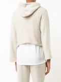 cropped drawstring hooded jumper