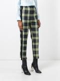 checked tailored trousers