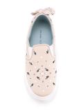 eyes print slip-on sneakers
